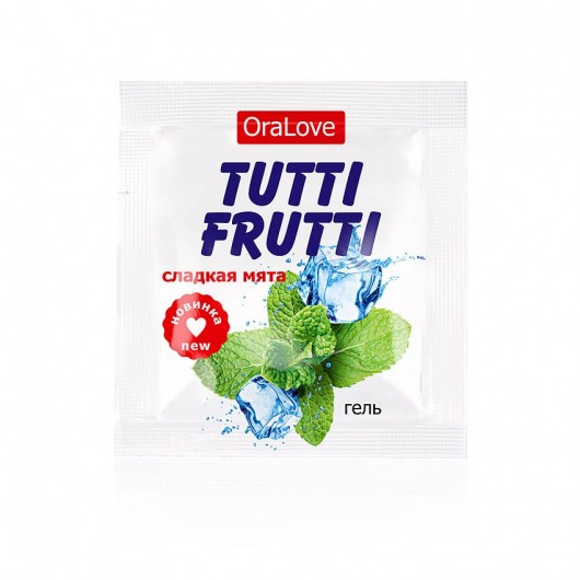 Пробник гель-смазки Tutti-frutti со вкусом мяты - 4 гр. - Биоритм - купить с доставкой в Новомосковске