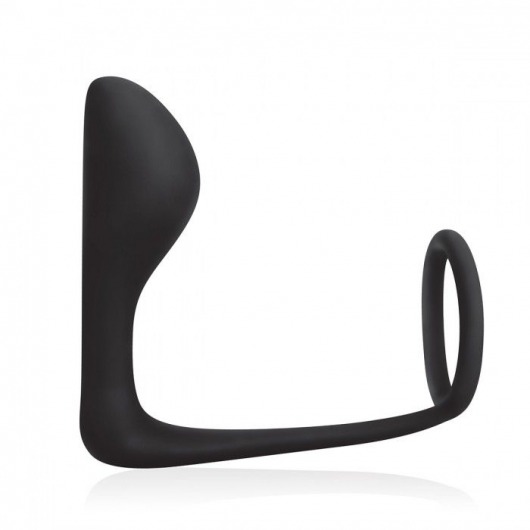 Стимулятор простаты с фиксацией эрекционным кольцом Prostate Gear - BlueLine - в Новомосковске купить с доставкой
