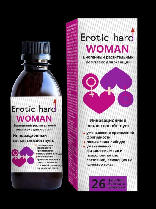 Женский биогенный концентрат для повышения либидо Erotic hard Woman - 250 мл. - Erotic Hard - купить с доставкой в Новомосковске