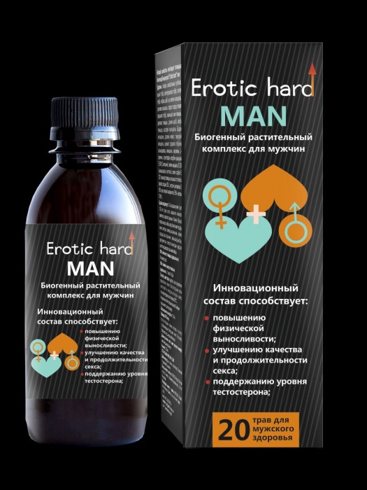 Мужской биогенный концентрат для усиления эрекции Erotic hard Man - 250 мл. - Erotic Hard - купить с доставкой в Новомосковске