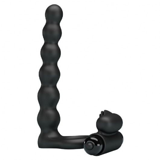 Черная насадка для двойной стимуляции Hercules Penis Sheath III - 15,3 см. - Baile - купить с доставкой в Новомосковске