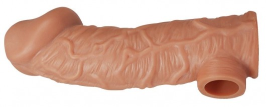 Телесная насадка на фаллос с фиксацией мошонки EXTREME SLEEVE - 15,6 см. - KOKOS - в Новомосковске купить с доставкой