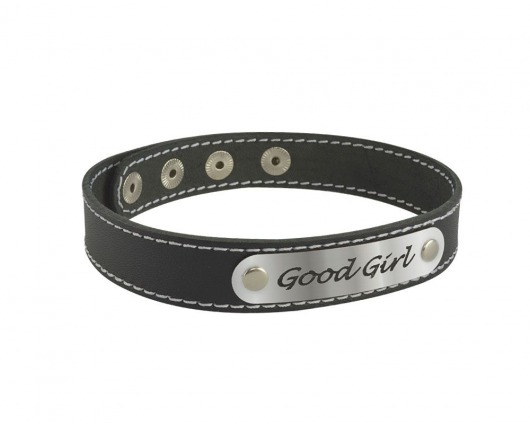 Чокер с белой строчкой Good Girl - Sitabella - купить с доставкой в Новомосковске