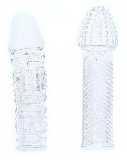 Комплект из 2 прозрачных насадок на пенис PENIS EXTENDER PACK - Dream Toys - в Новомосковске купить с доставкой