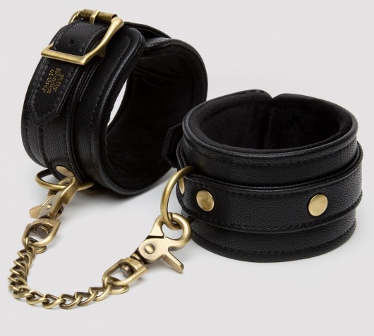 Черные оковы на ноги Bound to You Faux Leather Ankle Cuffs - Fifty Shades of Grey - купить с доставкой в Новомосковске