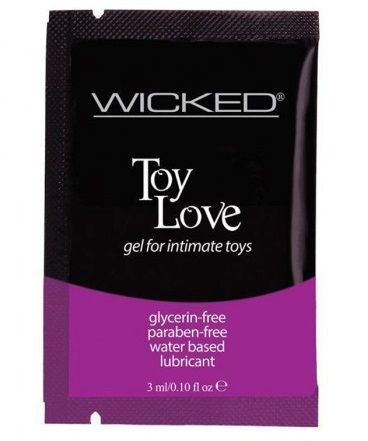 Лубрикант на водной основе для использования с игрушками WICKED Toy Love - 3 мл. - Wicked - купить с доставкой в Новомосковске