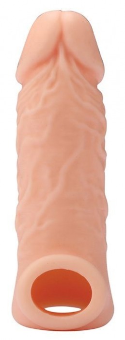 Телесная насадка EXTENDER WITH BALL STRAP 5.5 - 14 см. - Dream Toys - в Новомосковске купить с доставкой