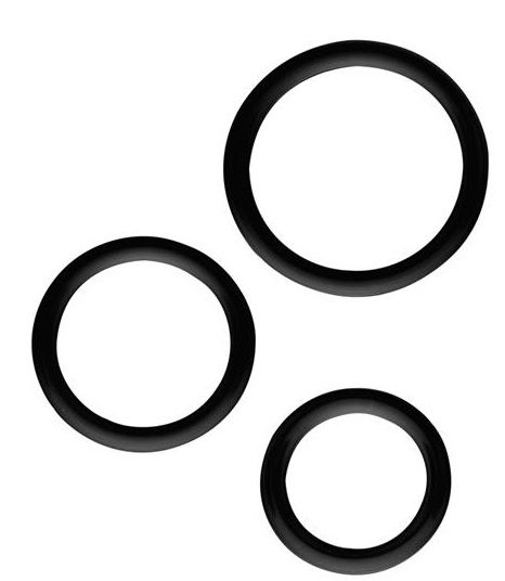 Набор из 3 эрекционных колец SILICONE COCKRINGS - Dream Toys - в Новомосковске купить с доставкой
