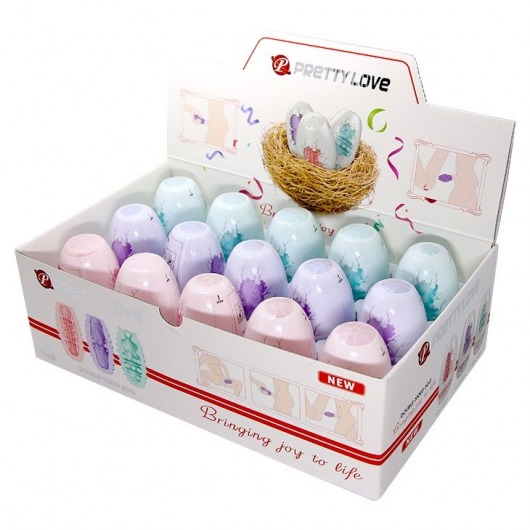 Набор из 15 мини-мастурбаторов Fantastic Egg Hard Boiled - Baile - в Новомосковске купить с доставкой