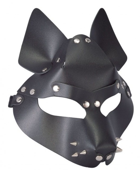 Черная маска Wolf с шипами - Sitabella - купить с доставкой в Новомосковске