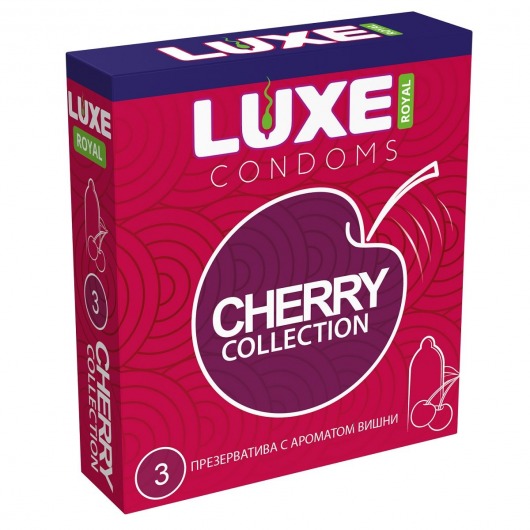 Презервативы с ароматом вишни LUXE Royal Cherry Collection - 3 шт. - Luxe - купить с доставкой в Новомосковске
