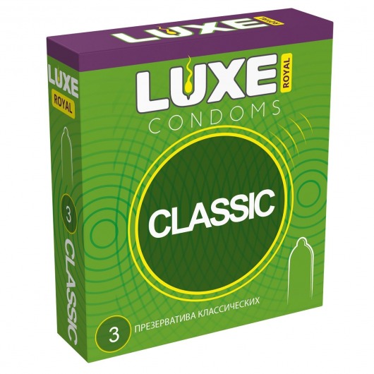 Гладкие презервативы LUXE Royal Classic - 3 шт. - Luxe - купить с доставкой в Новомосковске