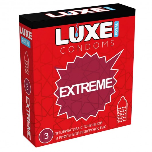 Текстурированные презервативы LUXE Royal Extreme - 3 шт. - Luxe - купить с доставкой в Новомосковске