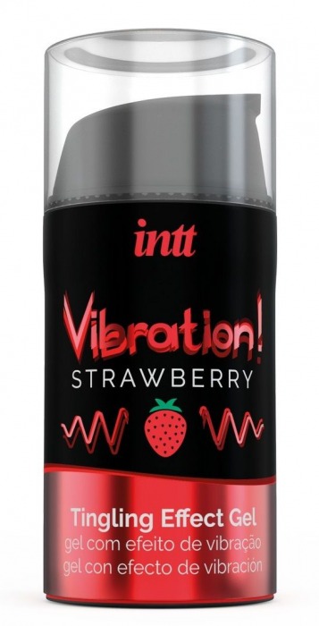 Жидкий интимный гель с эффектом вибрации Vibration! Strawberry - 15 мл. - INTT - купить с доставкой в Новомосковске