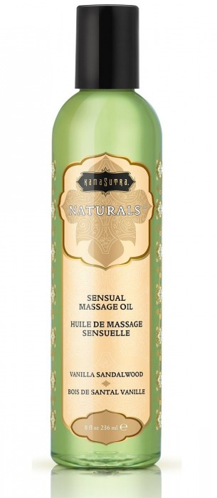 Массажное масло Naturals Vanilla Sandalwood с ароматом ванили и сандала - 236 мл. - Kama Sutra - купить с доставкой в Новомосковске
