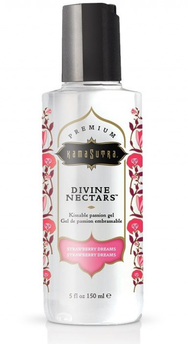 Гель-лубрикант на водной основе Divine Nectars Strawberry Dream с ароматом клубники - 150 мл. - Kama Sutra - купить с доставкой в Новомосковске