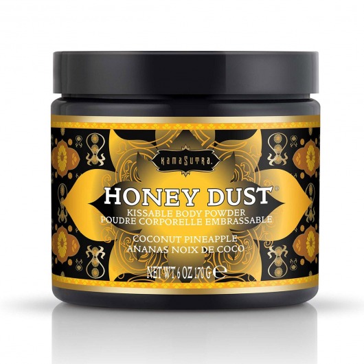 Пудра для тела Honey Dust Body Powder с ароматом кокоса и ананаса - 170 гр. - Kama Sutra - купить с доставкой в Новомосковске