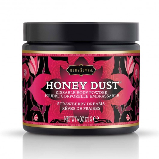 Пудра для тела Honey Dust Body Powder с ароматом клубники - 170 гр. - Kama Sutra - купить с доставкой в Новомосковске