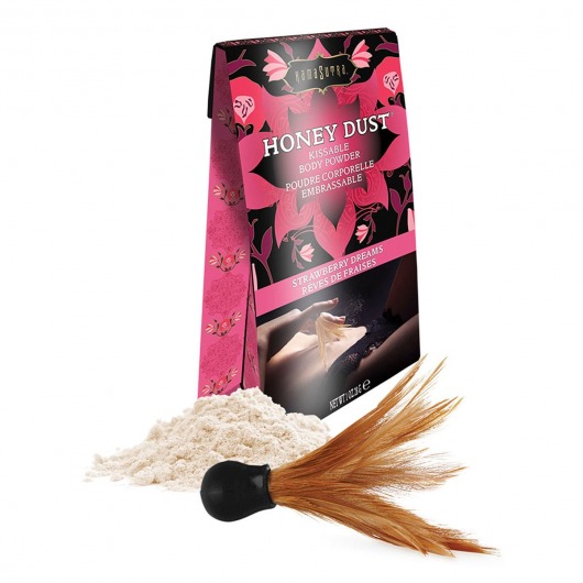 Пудра для тела Honey Dust Body Powder с ароматом клубники - 28 гр. - Kama Sutra - купить с доставкой в Новомосковске