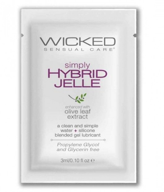 Гель-лубрикант на водно-силиконовой основе Simply Hybrid Jelle - 3 мл. - Wicked - купить с доставкой в Новомосковске