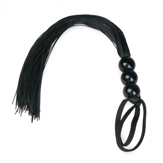 Черная силиконовая плеть Silicone Whip - 32 см. - Easy toys - купить с доставкой в Новомосковске