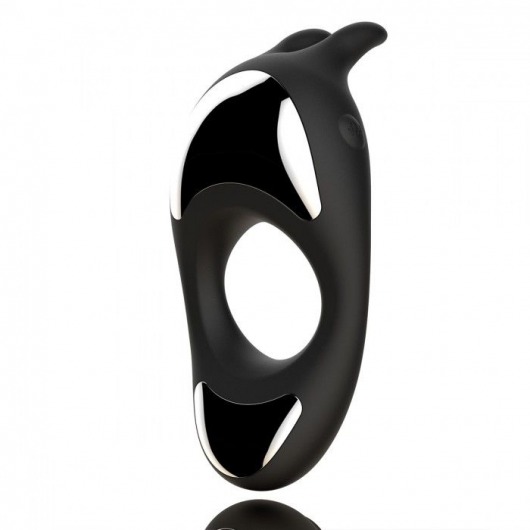 Черное эрекционное кольцо с двумя моторами Zeus Dual Vibe Cock Ring - FeelzToys - в Новомосковске купить с доставкой