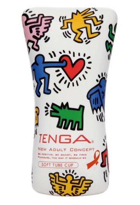 Мастурбатор-туба Keith Haring Soft Tube CUP - Tenga - в Новомосковске купить с доставкой