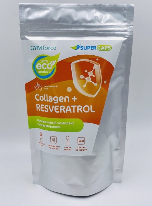 Натуральный коллаген с ресвератролом GYMforce Collagen+ - 150 гр. - SuperCaps - купить с доставкой в Новомосковске