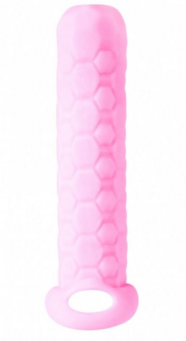 Розовый фаллоудлинитель Homme Long - 13,5 см. - Lola Games - в Новомосковске купить с доставкой