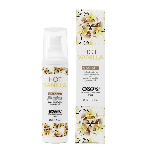 Разогревающее массажное масло с ароматом ванили Gourmet Hot Vanilla - 50 мл. - Exsens - купить с доставкой в Новомосковске