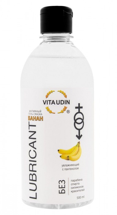 Интимный гель-смазка на водной основе VITA UDIN с ароматом банана - 500 мл. - VITA UDIN - купить с доставкой в Новомосковске