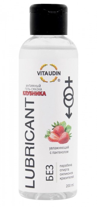 Интимный гель-смазка на водной основе VITA UDIN с ароматом клубники - 200 мл. - VITA UDIN - купить с доставкой в Новомосковске