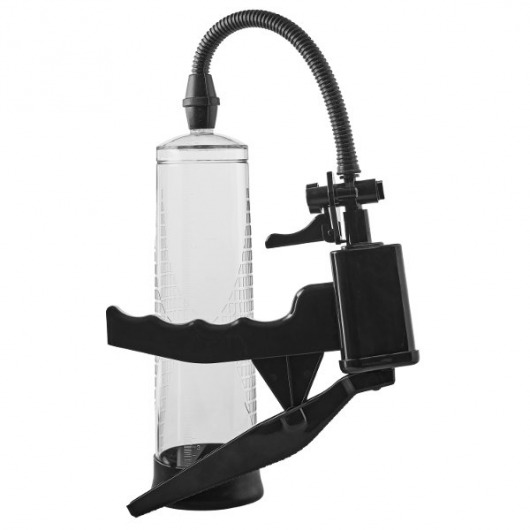 Прозрачная вакуумная помпа Pistol Penis Pump - Dream Toys - в Новомосковске купить с доставкой