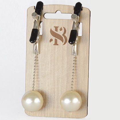 Зажимы на соски с бусинами под жемчуг Pearl - Sitabella - купить с доставкой в Новомосковске