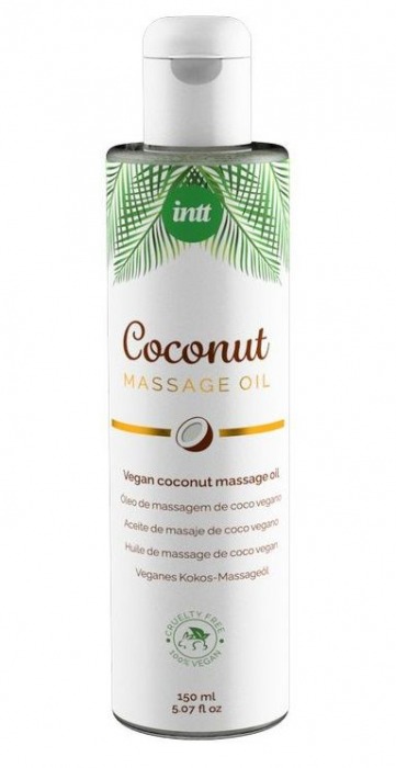 Массажное масло Vegan Coconut - 150 мл. - INTT - купить с доставкой в Новомосковске