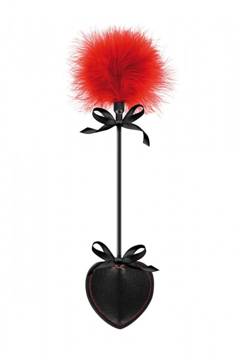 Стек с пуховкой Sweet Caress Feather Whip - 44 см. - Sweet Caress - купить с доставкой в Новомосковске