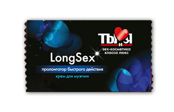 Пролонгирующий крем LongSex в одноразовой упаковке - 1,5 гр. - Биоритм - купить с доставкой в Новомосковске
