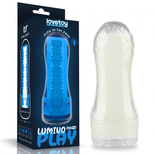 Светящийся в темноте мастурбатор Lumino Play Masturbator Ribbed - Lovetoy - в Новомосковске купить с доставкой