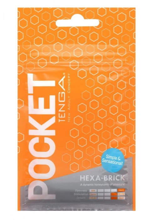 Карманный мастурбатор HEXA-BRICK - Tenga - в Новомосковске купить с доставкой