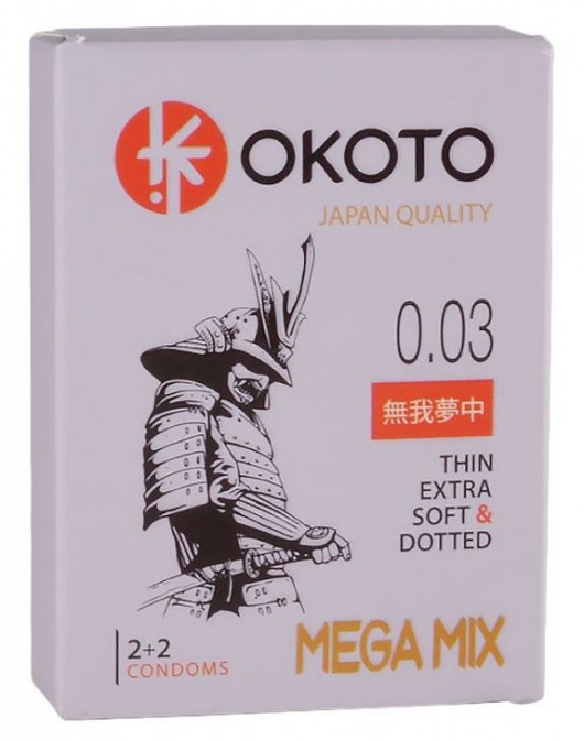 Набор из 4 презервативов OKOTO MegaMIX - Sitabella - купить с доставкой в Новомосковске