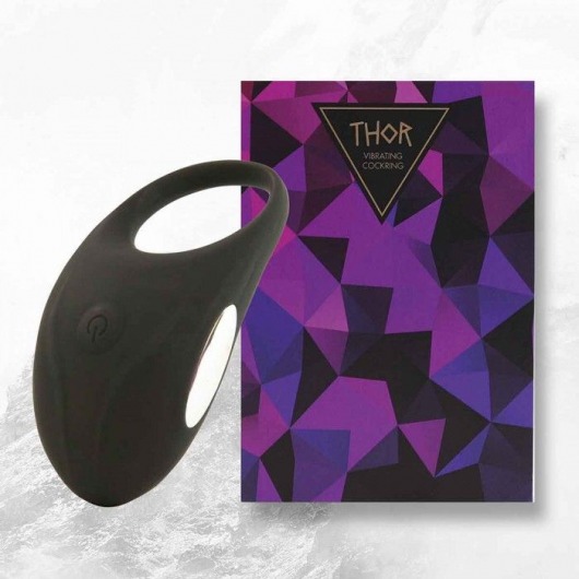 Черное эрекционное виброкольцо Thor Cockring - FeelzToys - в Новомосковске купить с доставкой