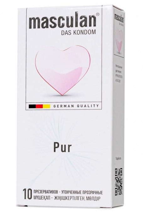 Супертонкие презервативы Masculan Pur - 10 шт. - Masculan - купить с доставкой в Новомосковске