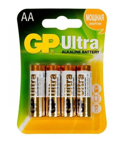 Батарейки алкалиновые GP Ultra Alkaline AA/LR6 - 4 шт. - Элементы питания - купить с доставкой в Новомосковске