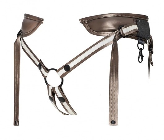 Бронзовый пояс для насадок Desirous Harness - Strap-on-me - купить с доставкой в Новомосковске