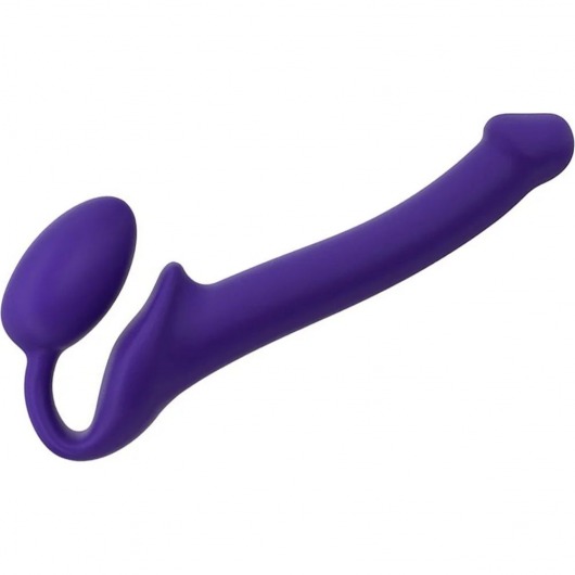Фиолетовый безремневой страпон Silicone Bendable Strap-On - size S - Strap-on-me - купить с доставкой в Новомосковске