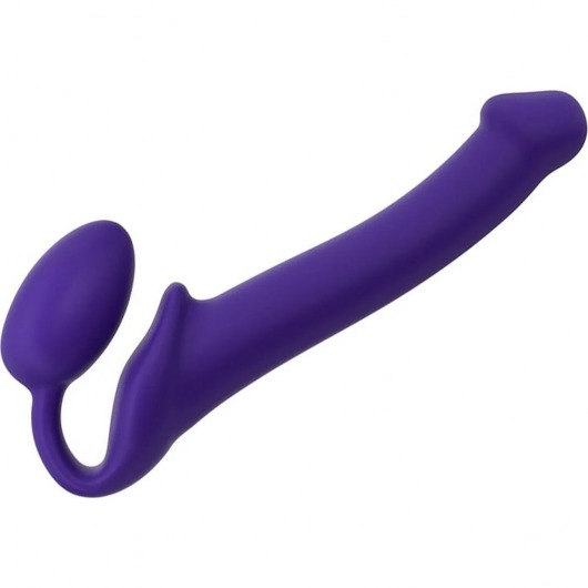 Фиолетовый безремневой страпон Silicone Bendable Strap-On - size M - Strap-on-me - купить с доставкой в Новомосковске