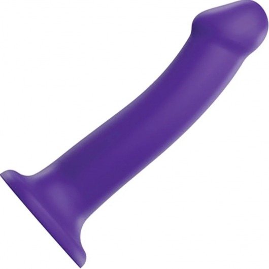 Фиолетовый фаллоимитатор-насадка Strap-On-Me Dildo Dual Density size L - 19 см. - Strap-on-me - купить с доставкой в Новомосковске