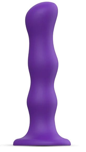 Фиолетовая насадка Strap-On-Me Dildo Geisha Balls size XL - Strap-on-me - купить с доставкой в Новомосковске
