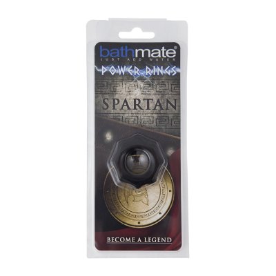 Чёрное эрекционное кольцо Spartan - Bathmate - в Новомосковске купить с доставкой