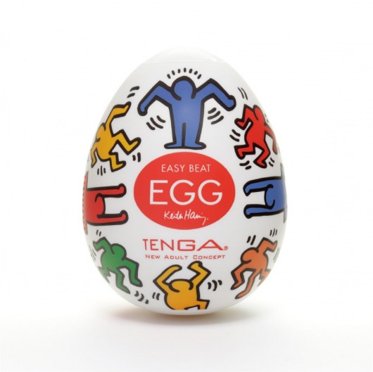 Мастурбатор-яйцо Keith Haring EGG DANCE - Tenga - в Новомосковске купить с доставкой